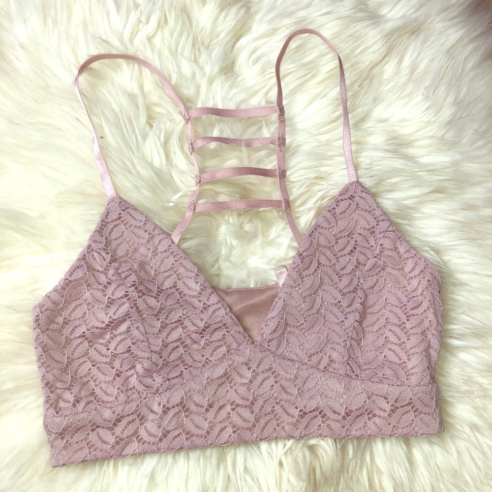 Mauve dusty rose colored bra top